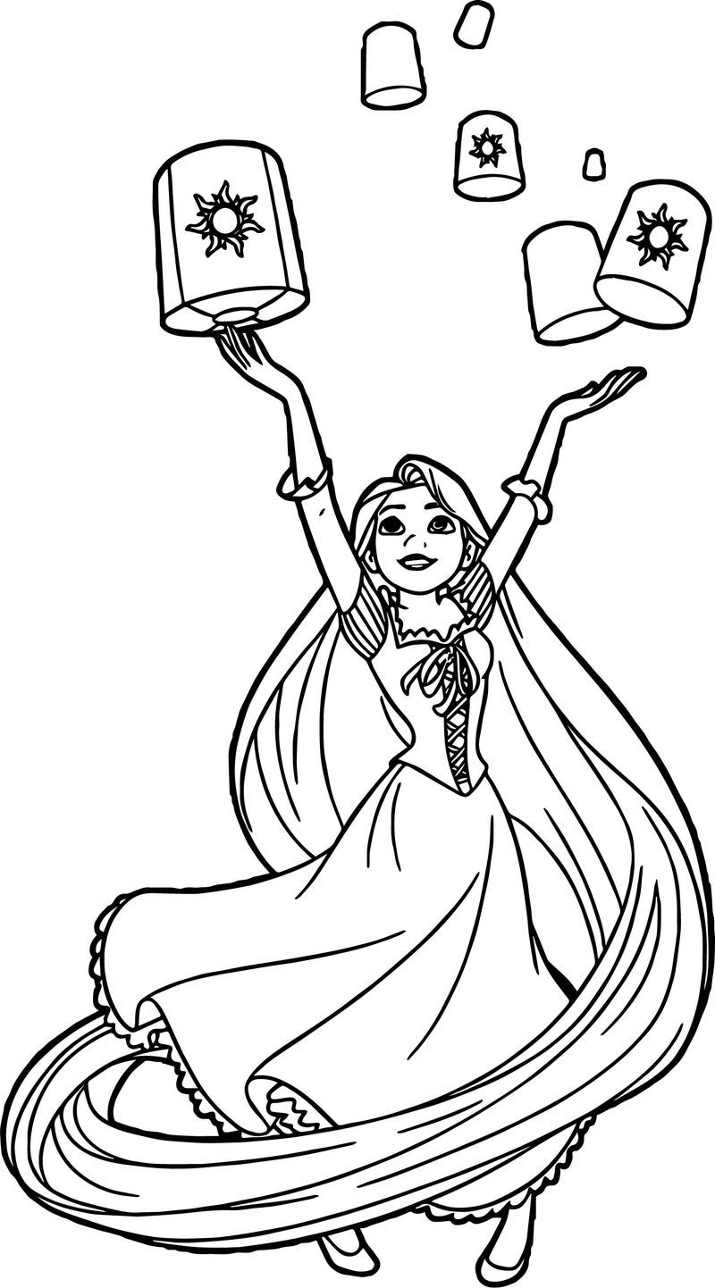Rapunzel Coloring Pages Learny Kids Rapunzel Coloring Pages Learny Kids