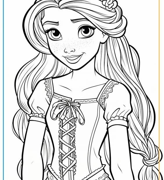 Rapunzel Para Colorir Cantinho Art 39 s Magic Coloring Pages