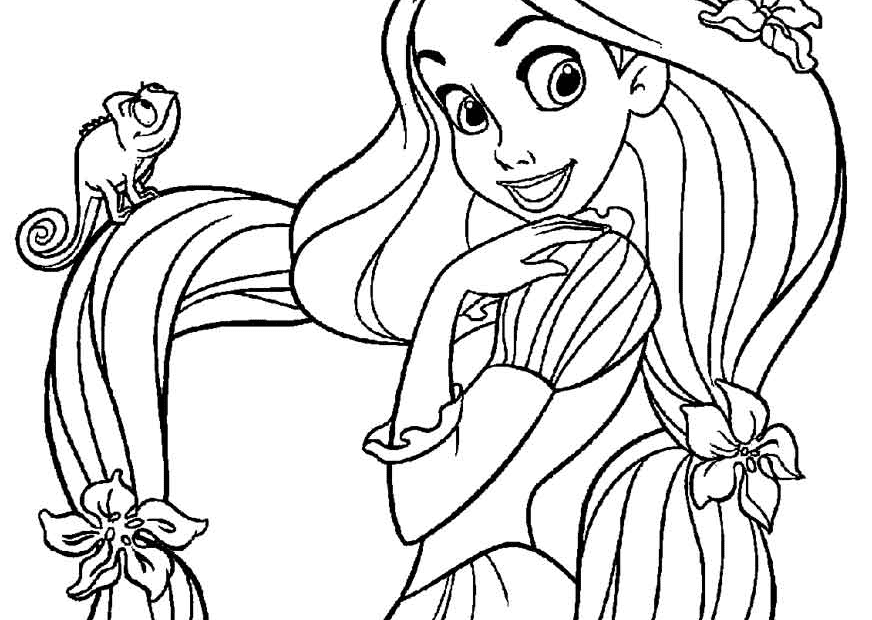 Rapunzel Tangled Coloring Page Free Printable Coloring Pages