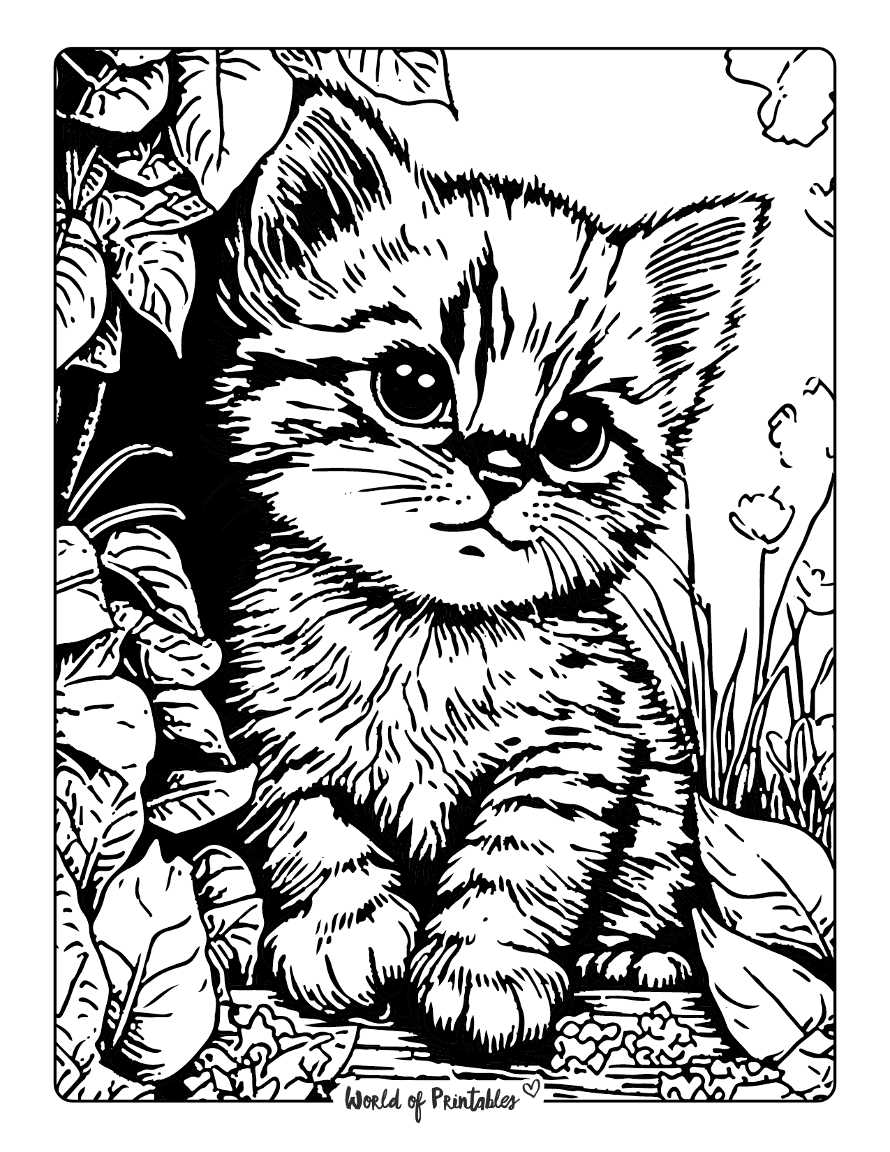 cat coloring pages free
