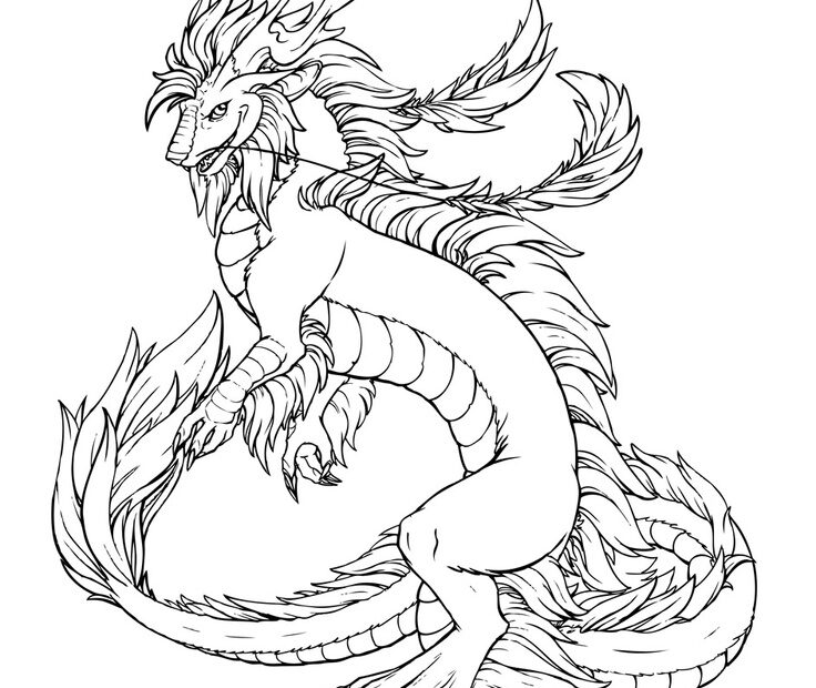 Realistic Dragon Coloring Pages For Adults Coloring Home