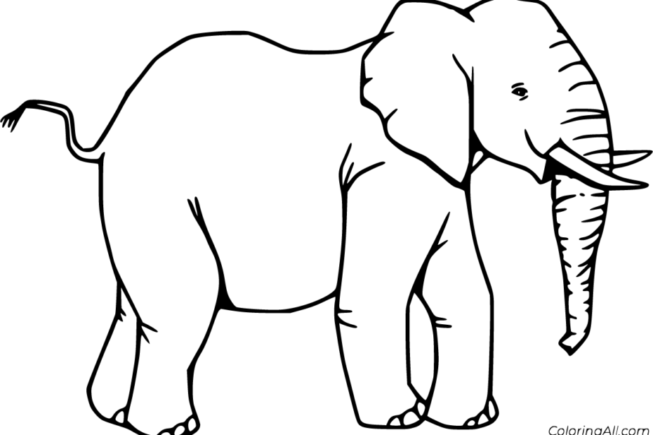 Realistic Elephant Coloring Pages 34 Free Printables ColoringAll