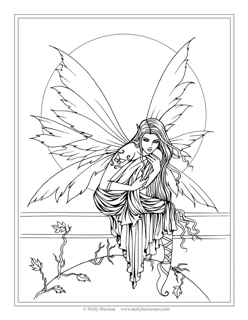 Realistic Fairy Coloring Pages At GetColorings Free Printable 