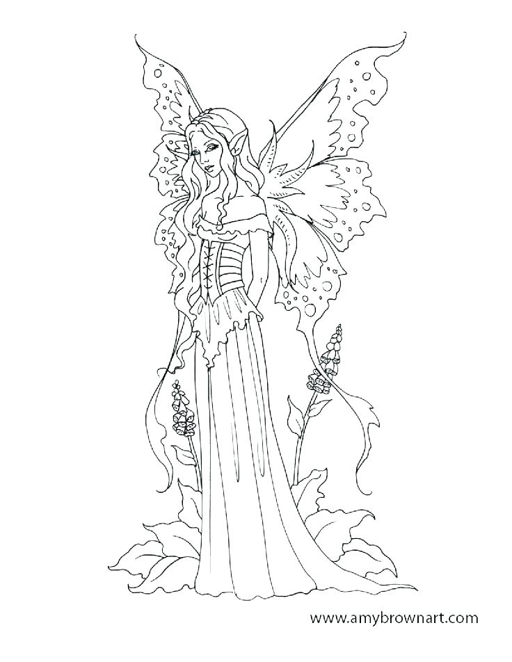 Realistic Fairy Coloring Pages At GetColorings Free Printable 