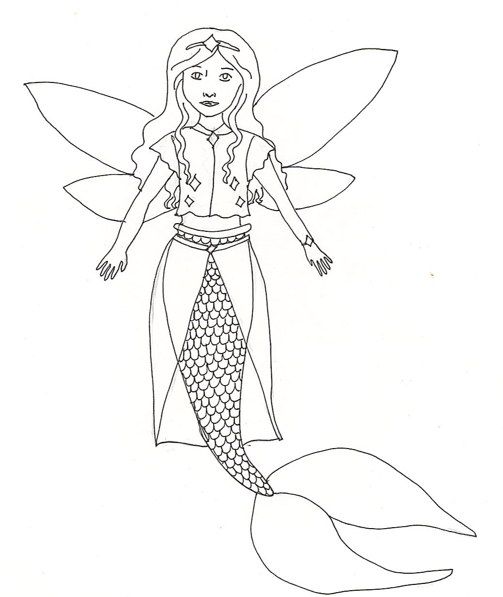 realistic fairy coloring pages
