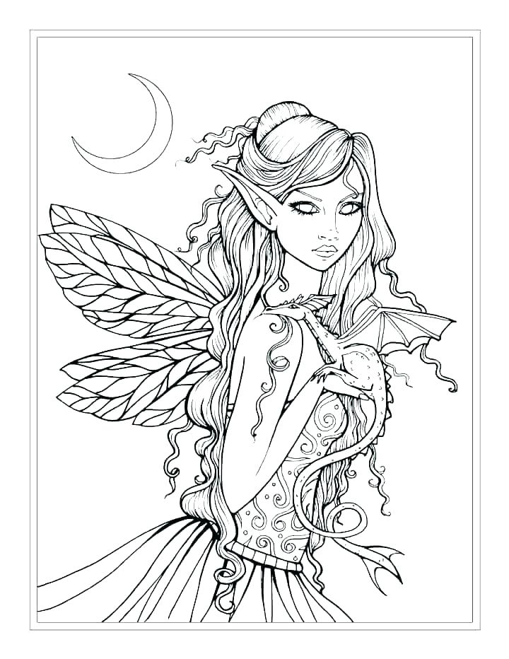 Realistic Fairy Coloring Pages At GetColorings Free Printable 