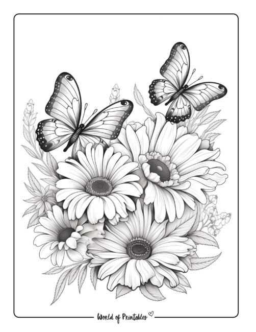 Realistic Flower Coloring Pages Best Flower Site