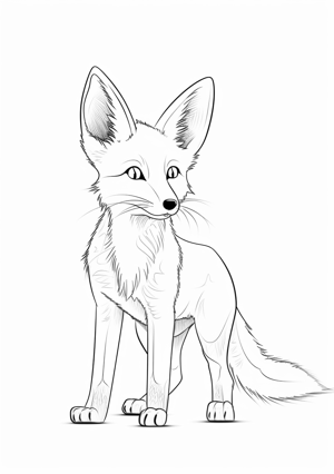 Realistic Fox Coloring Page From Zup kids