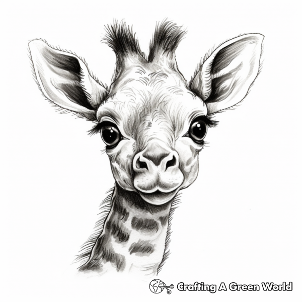 Realistic Giraffe Coloring Pages Free Printable 