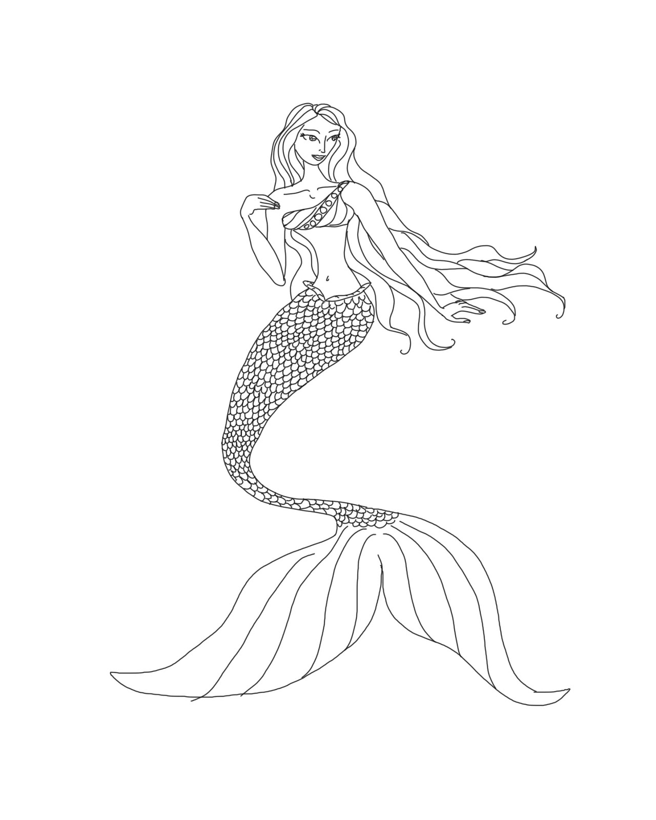Mermaid Coloring Pages Mermaid Coloring Pages