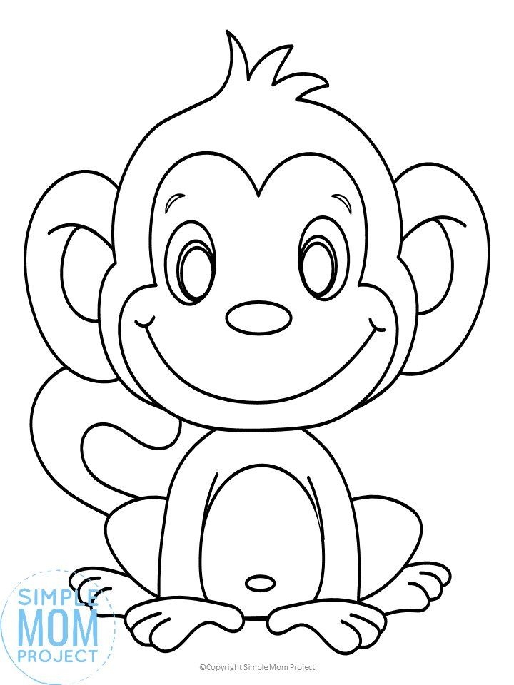 monkey coloring pages for adults