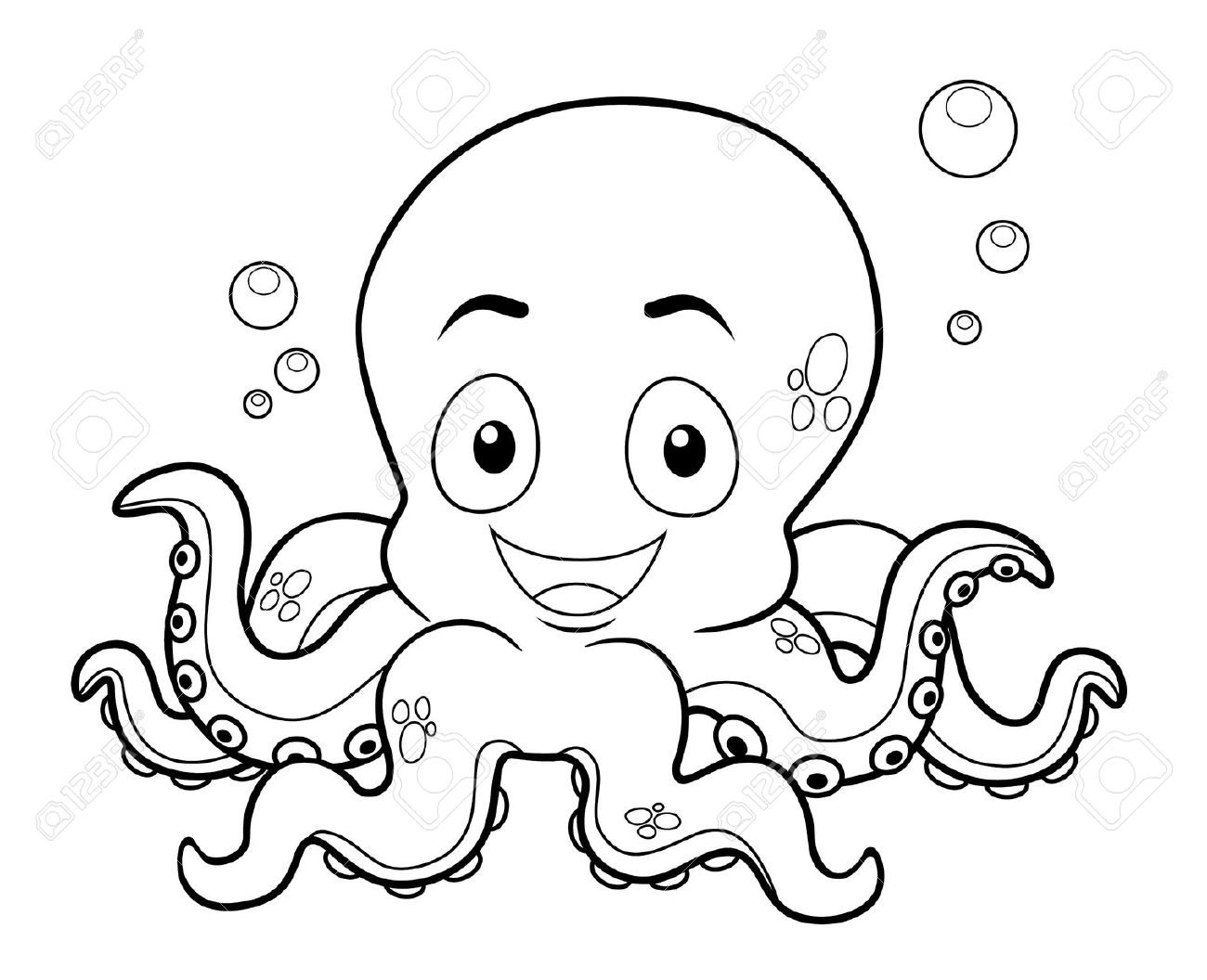 Realistic Octopus Coloring Pages Coloring Pages