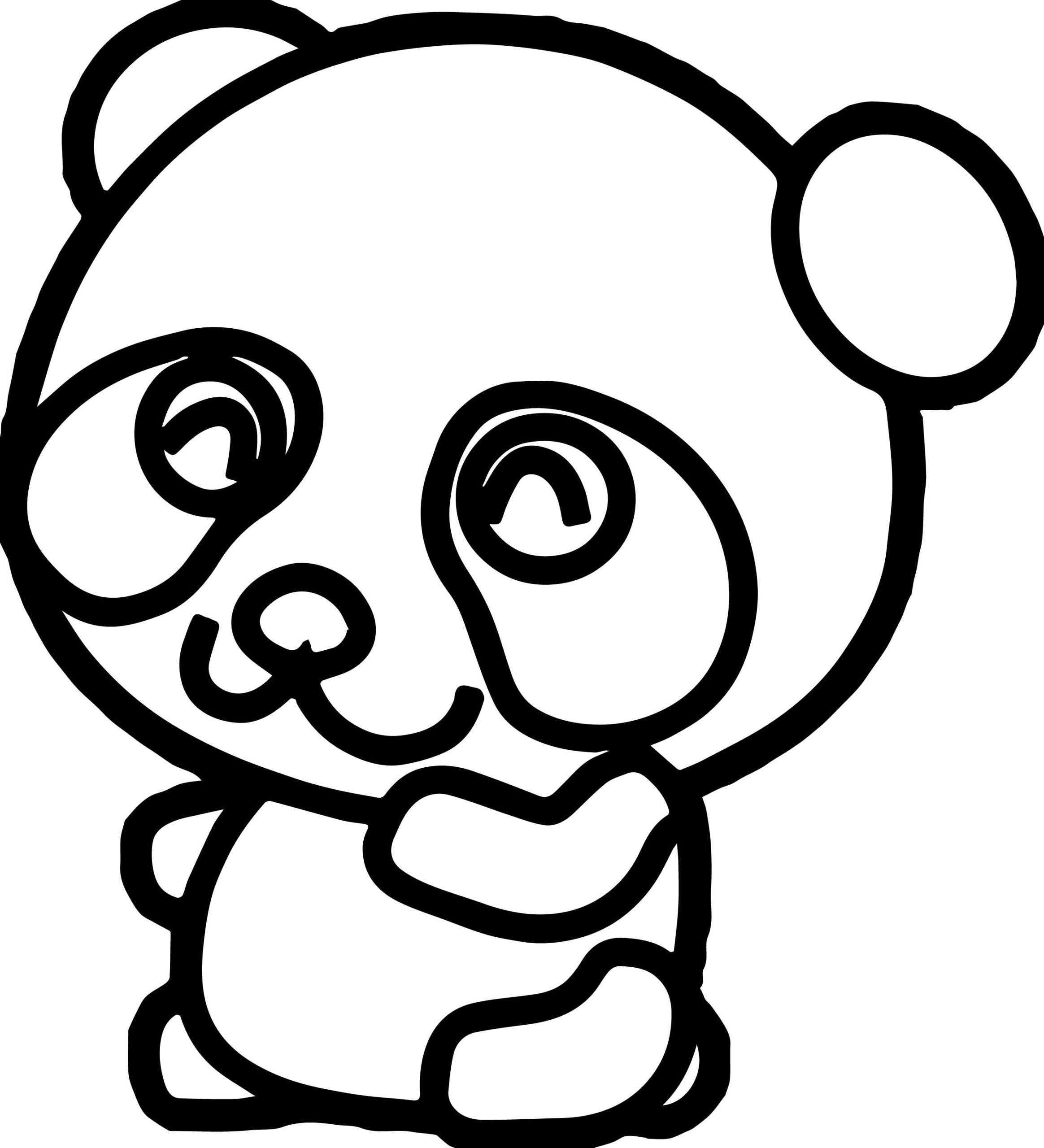 realistic panda coloring pages