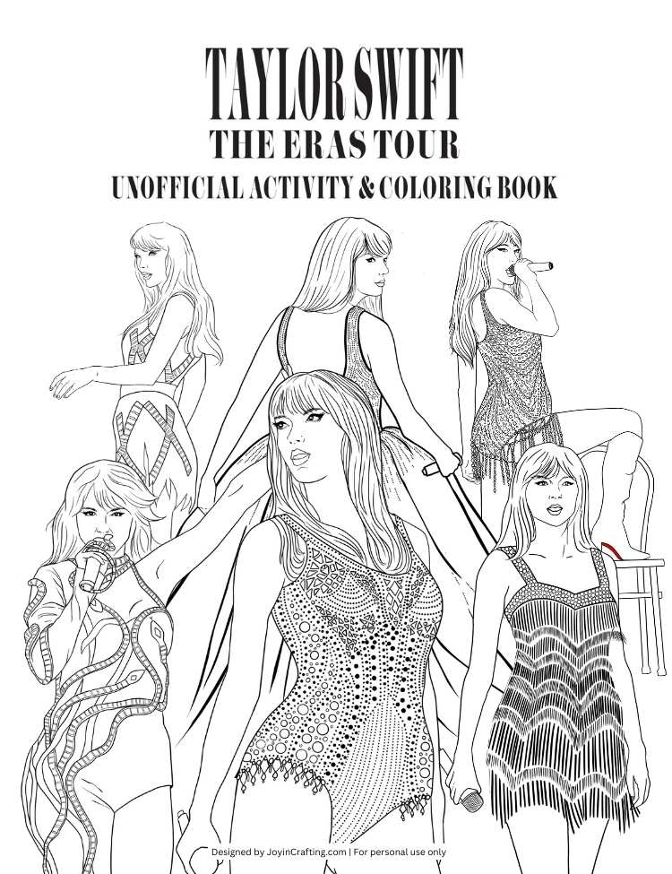 Realistic Taylor Swift Coloring Page Taylor Swift The Eras Tour 