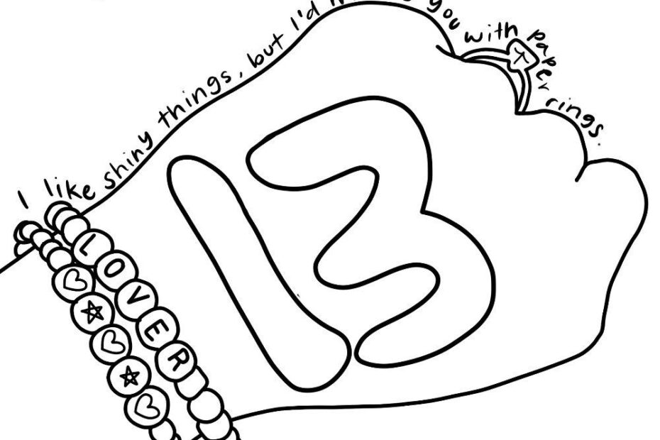Realistic Taylor Swift Coloring Page Taylor Swift The Eras Tour