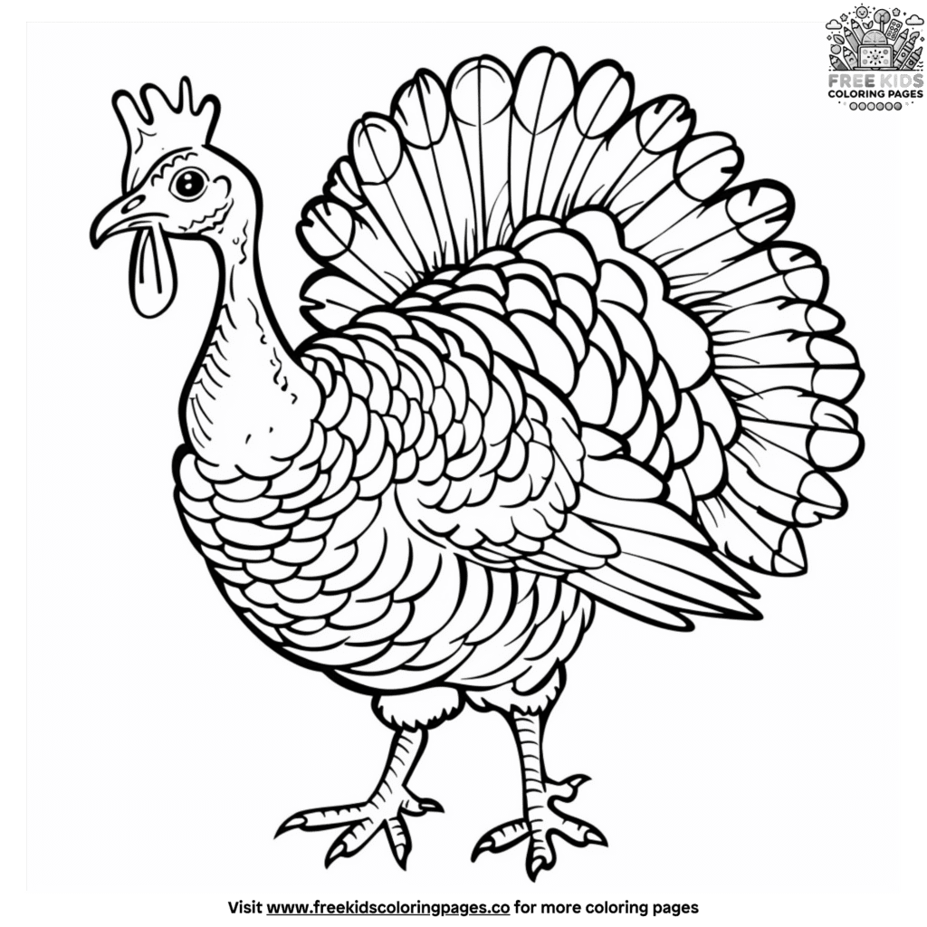 Realistic Turkey Coloring Pages Perfect For Little Artists
