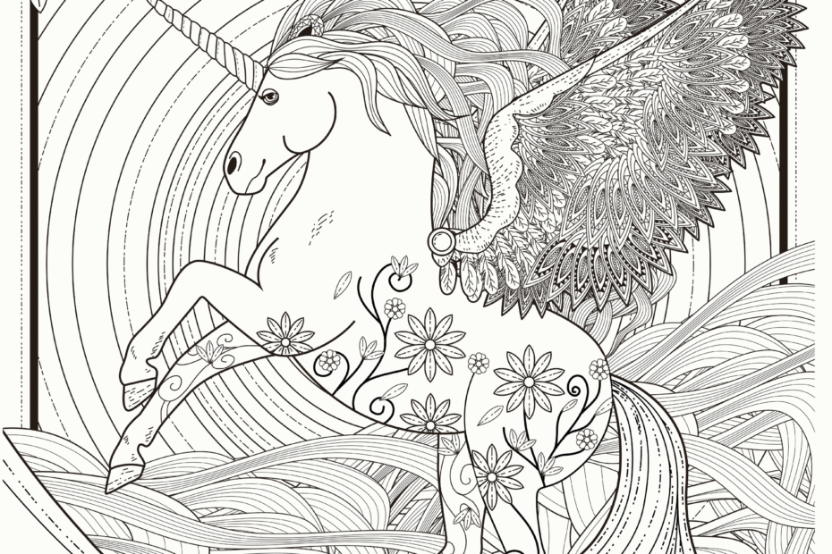 Realistic Unicorn Coloring Pages Coloring Home
