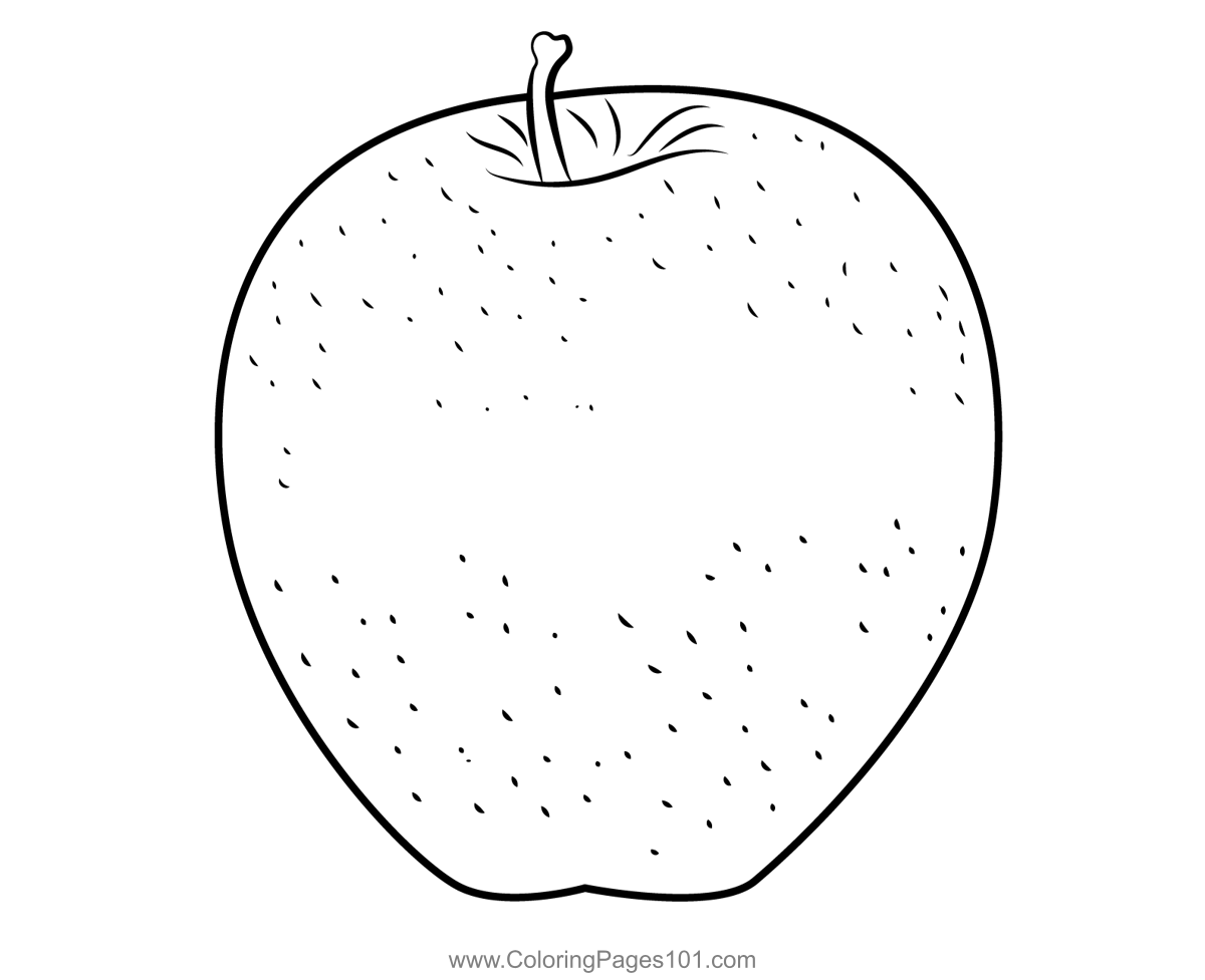 blank apple coloring page