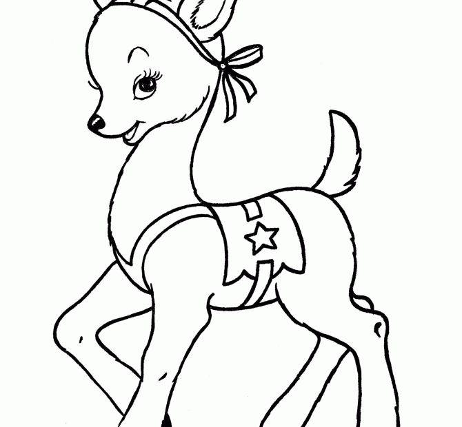 Reindeer Christmas Coloring Pages