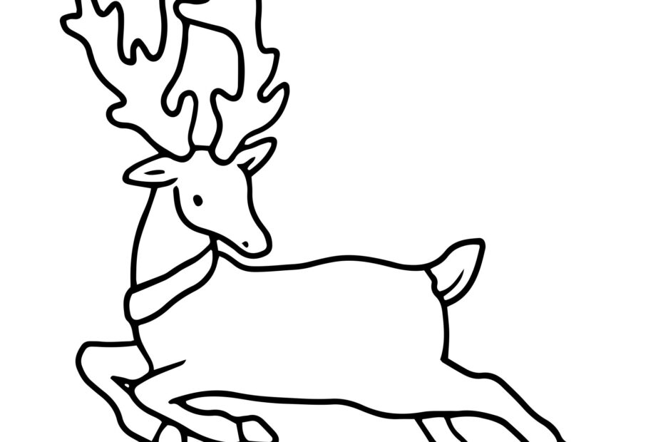 Reindeer Coloring Page Printable