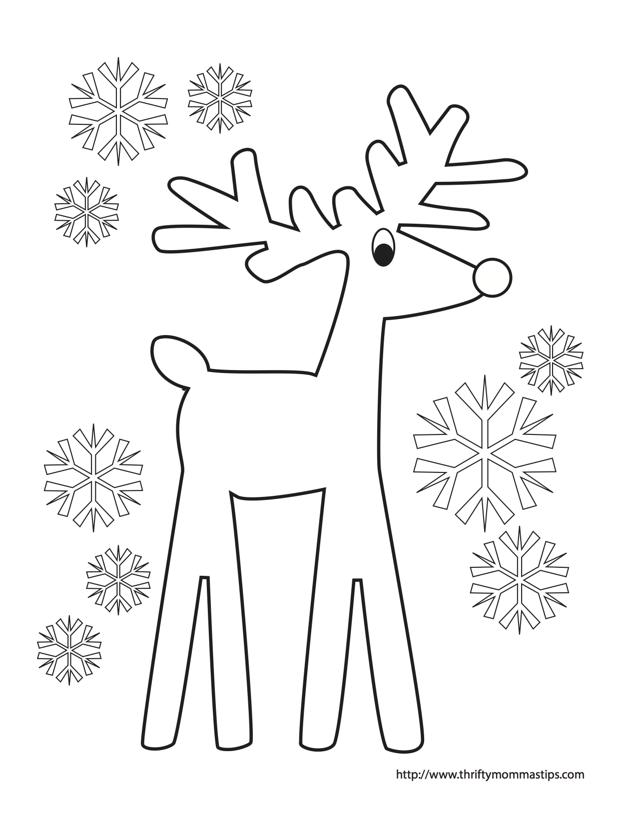 Reindeer Coloring Page