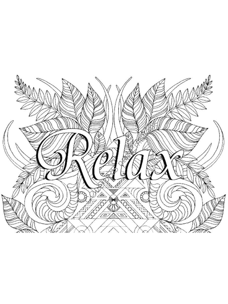 free printable relaxing coloring pages