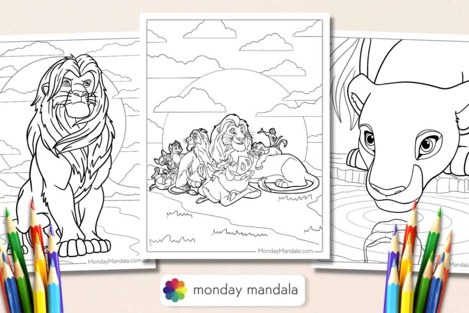 Roaring Lion King Printable Coloring Sheet Free Coloring Sheet