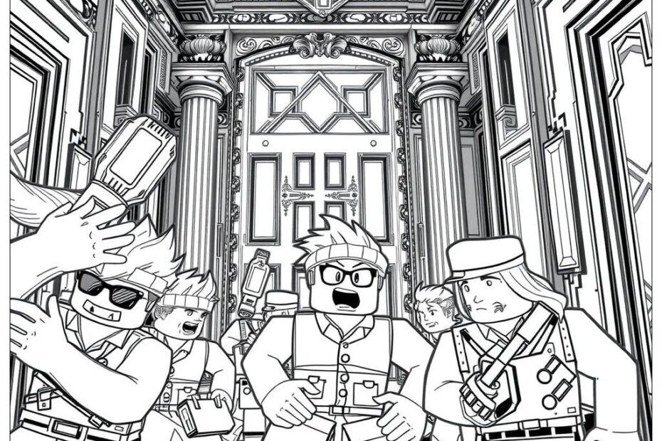 Roblox Doors Colouring Pages Free Infoupdate