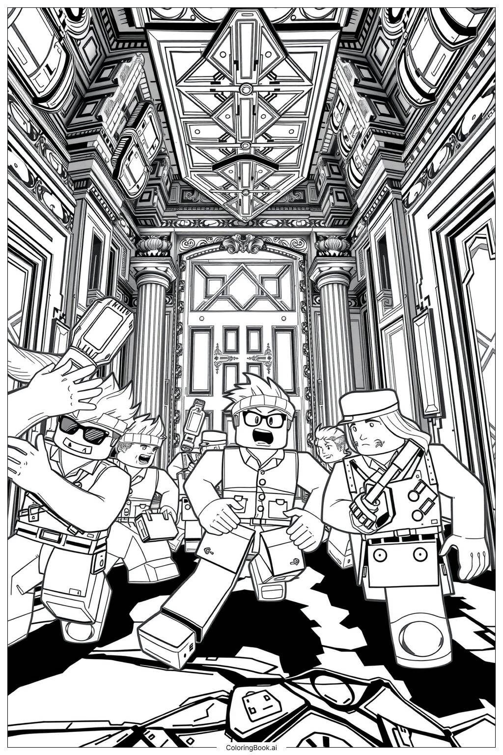 Roblox Doors Colouring Pages Free Infoupdate