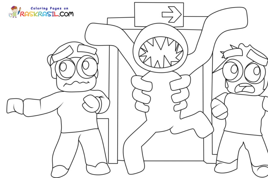Roblox doors printable coloring pages Roblox doors printable coloring pages