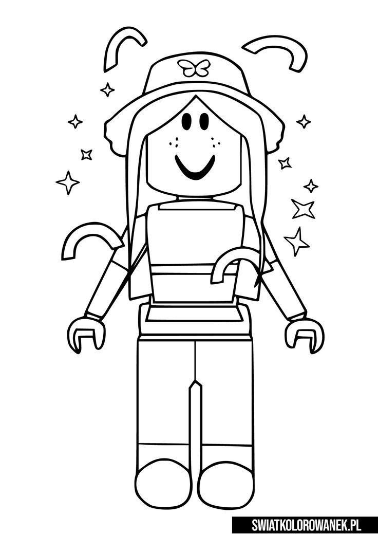 Roblox Girl Character Coloring Pages P ginas Para Colorear Para Ni os 