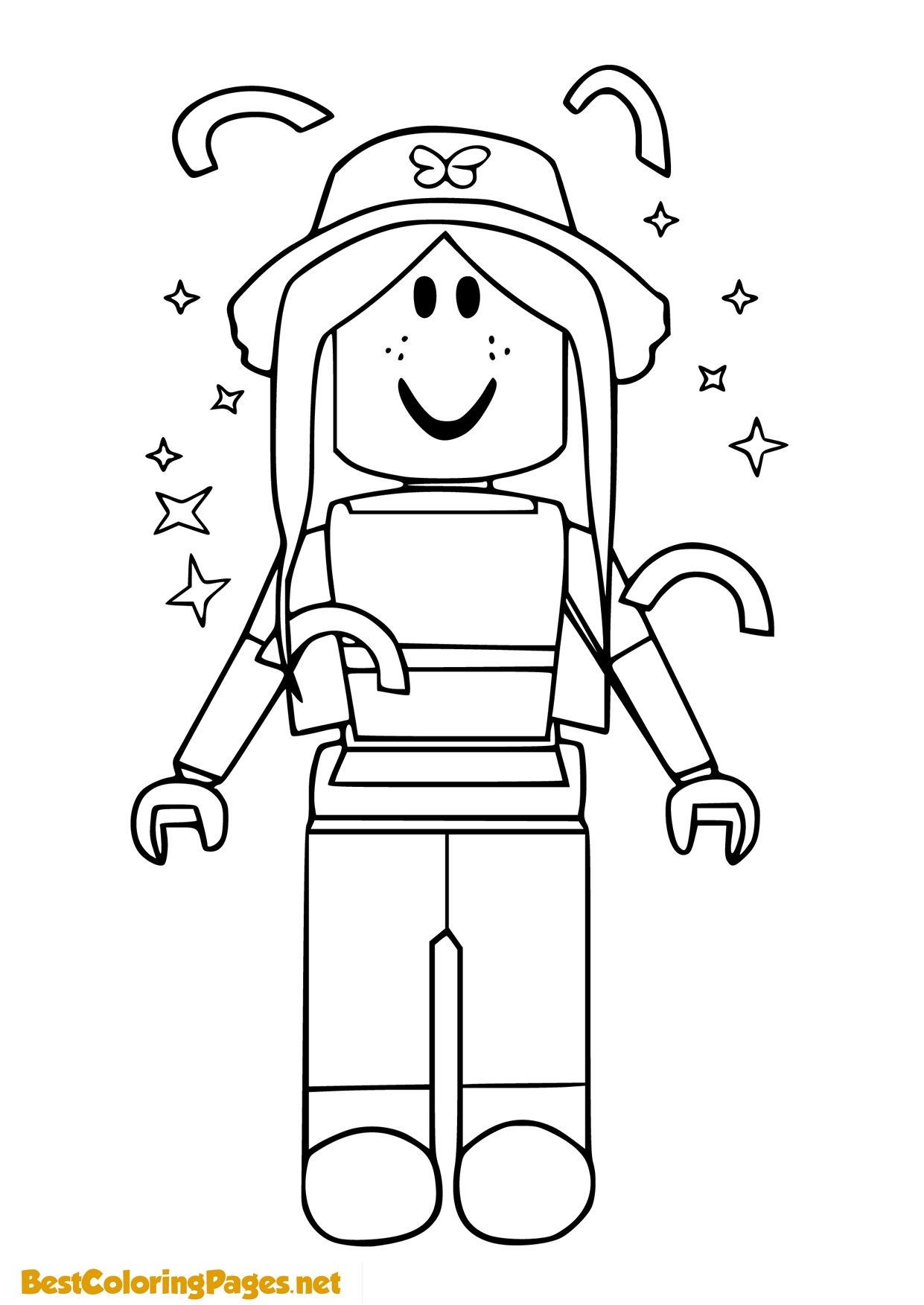 Roblox character girl coloring pages