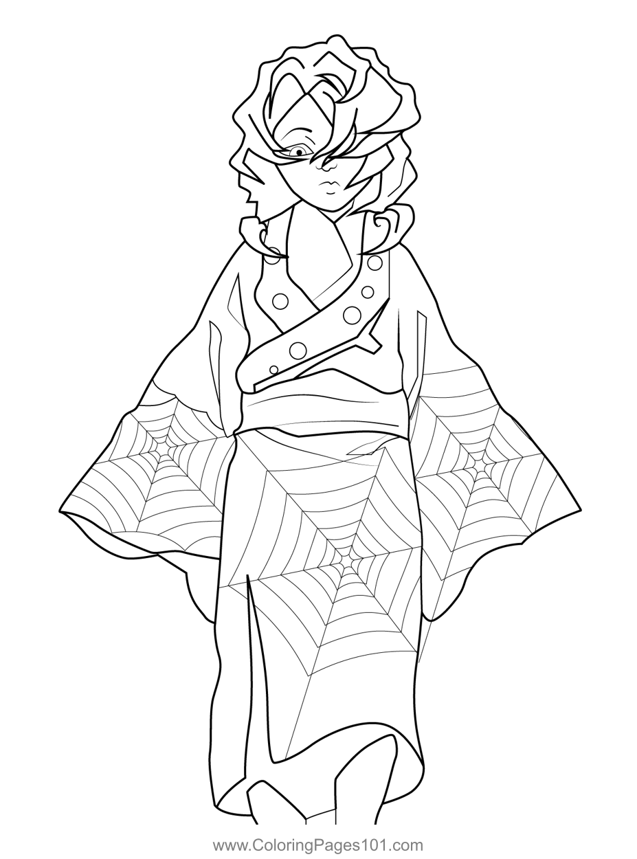 Rui Demon Slayer Coloring Page For Kids Free Demon Slayer Printable Rui Demon Slayer Coloring Page For Kids Free Demon Slayer Printable