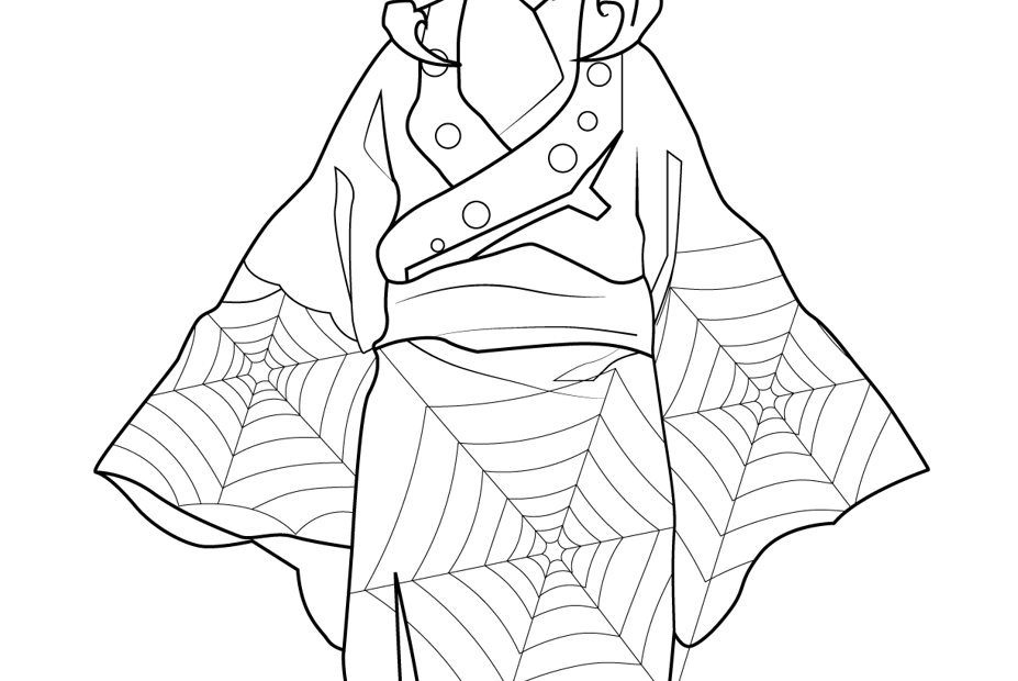 Rui Demon Slayer Coloring Page For Kids Free Demon Slayer Printable