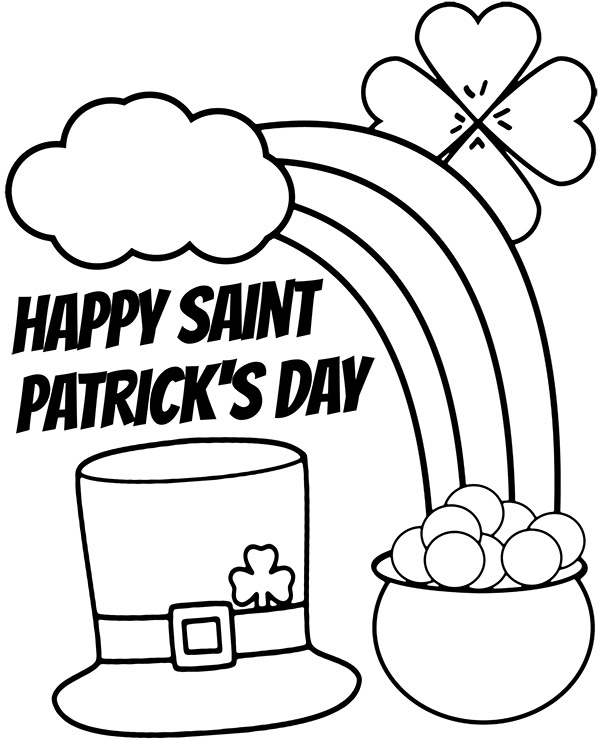 happy st patrick's day coloring happy st patrick's day coloring