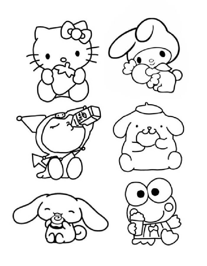 Sanrio coloring sheet printable Sanrio coloring sheet printable