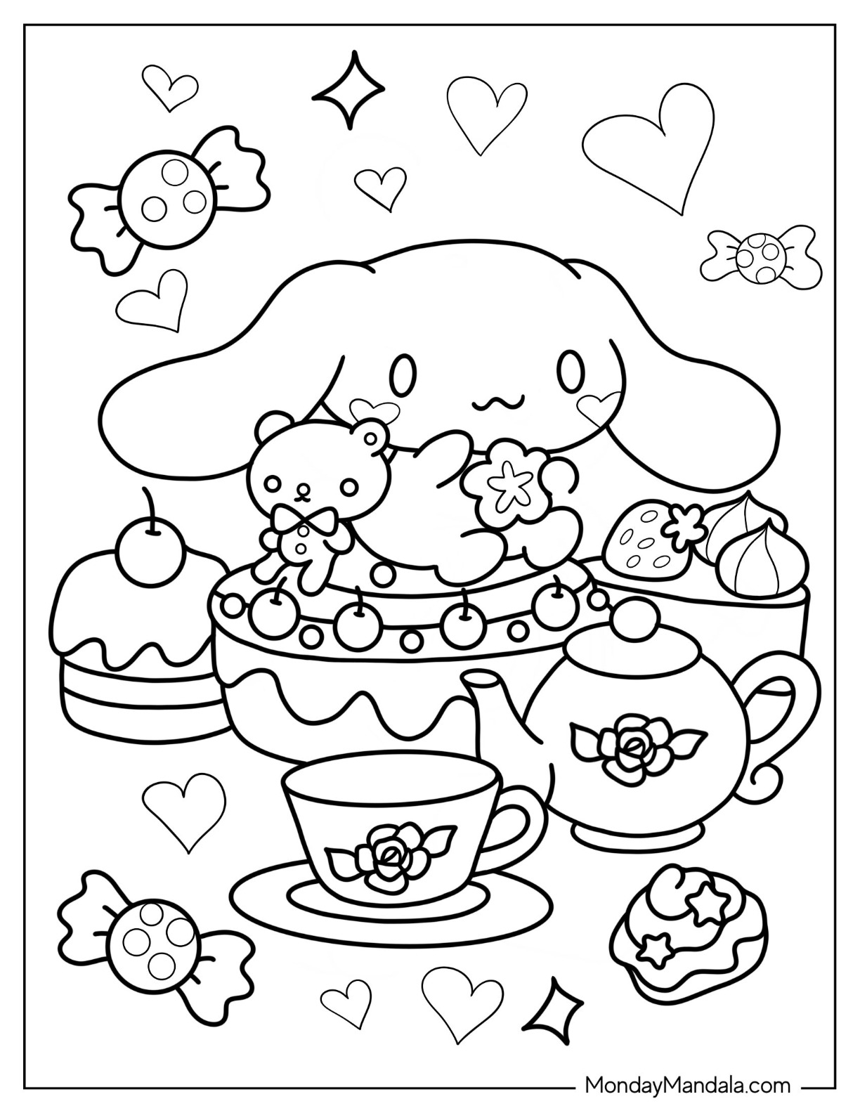 Sanrio Coloring Pages Printable Aesthetic 3 Bratz Coloring