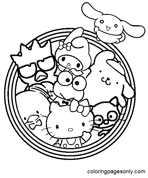 Sanrio Coloring Pages Printable Sanrio Coloring Pages Printable