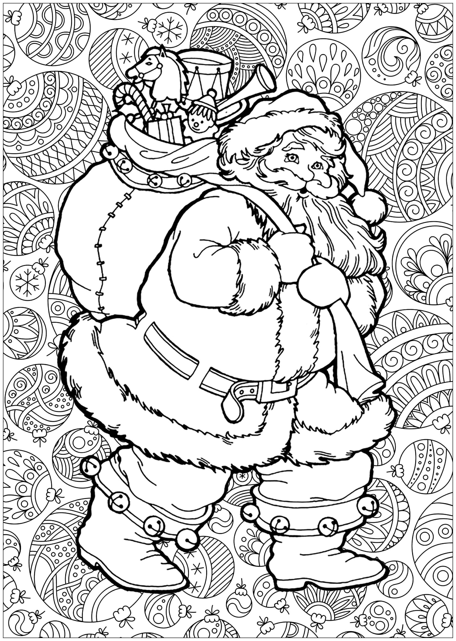 vintage santa claus coloring pages