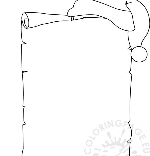 Santa Claus Wish List Coloring Page