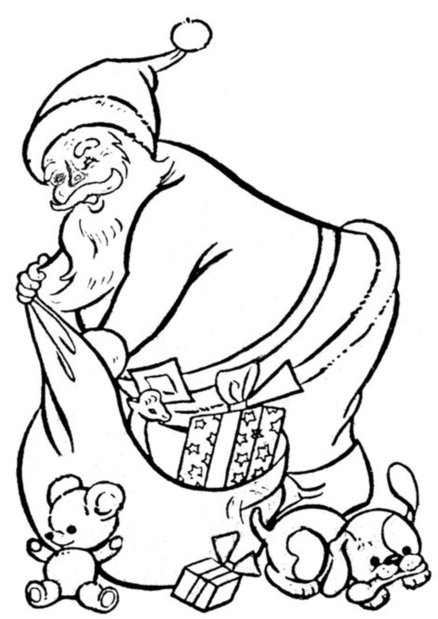 free santa coloring pages