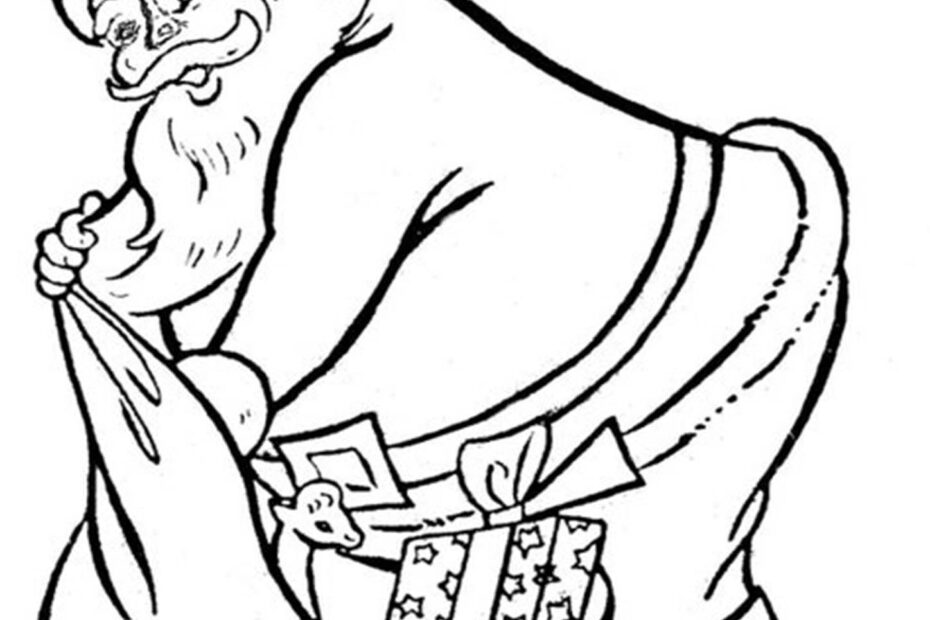 Santa Coloring Pages Free Printable