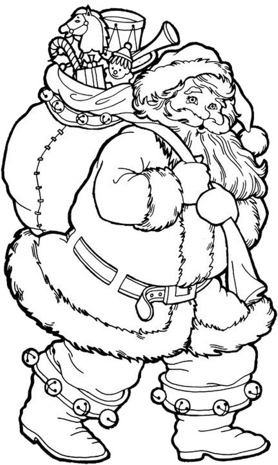 Santa Coloring Pages Printable Coloring Pages FREE