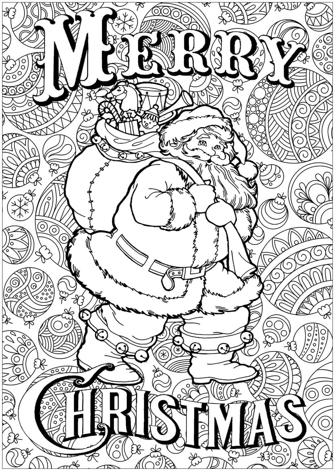 Santa Coloring Pages Printable Coloring Pages FREE