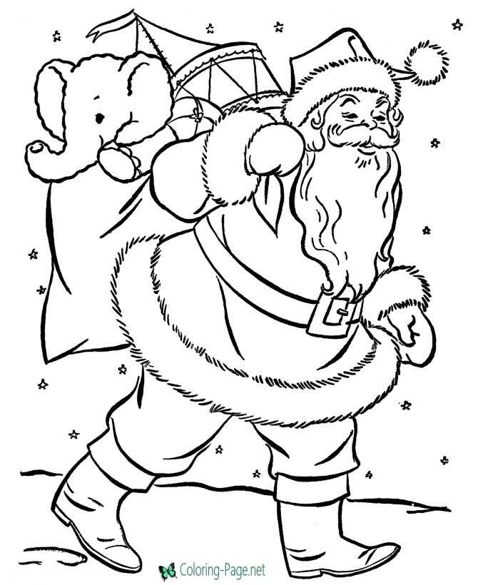 Santa Coloring Pages