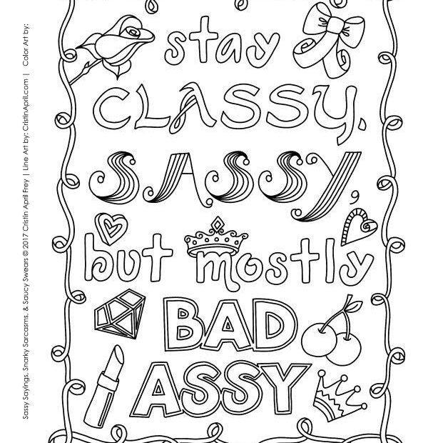 Sarcastic Adult Coloring Pages Free Coloring Pages