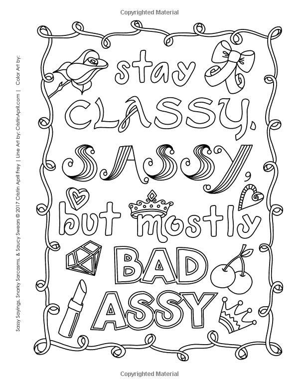 Sarcastic Adult Coloring Pages Free Coloring Pages