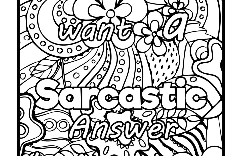Sarcastic Coloring Pages