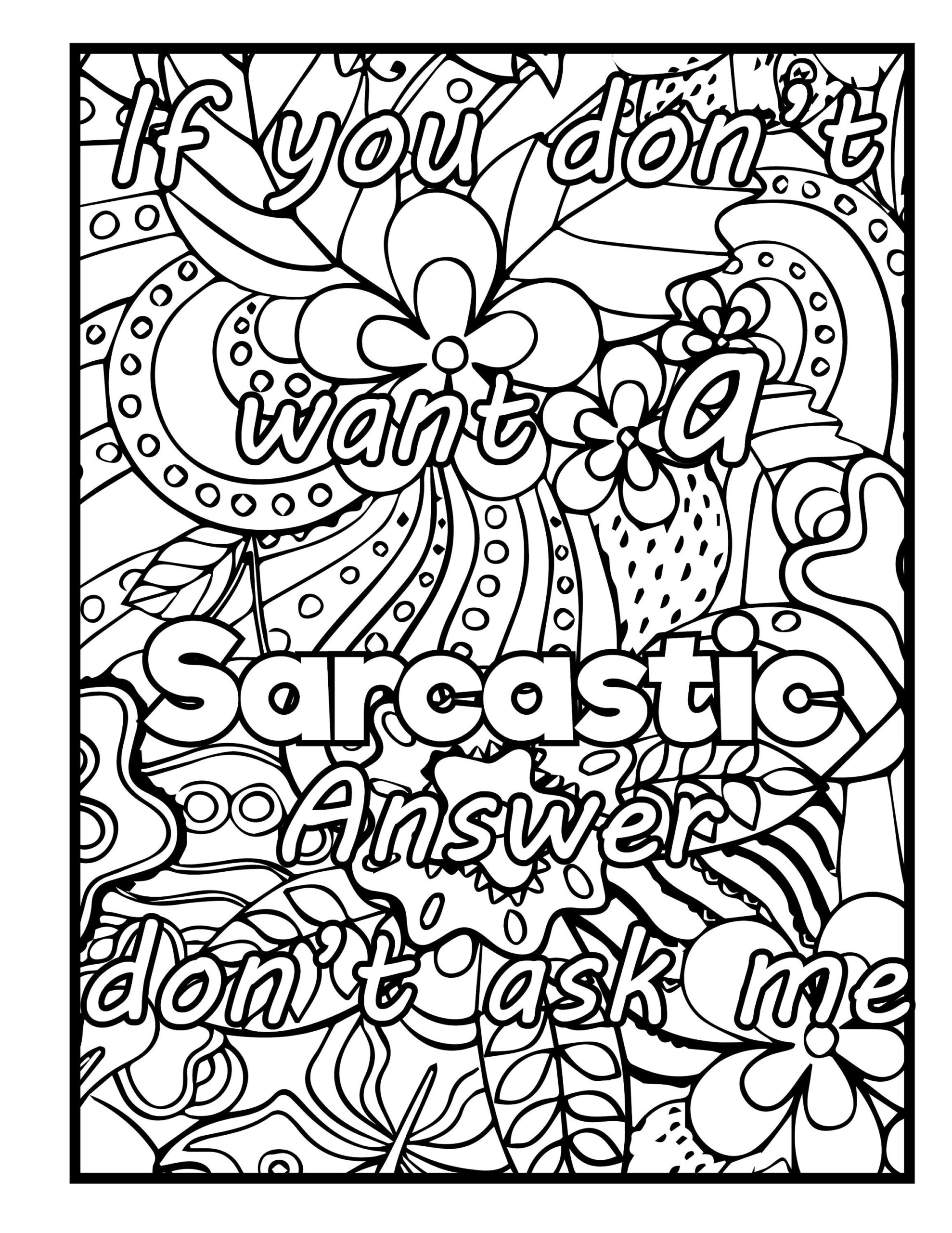 Sarcastic Coloring Pages