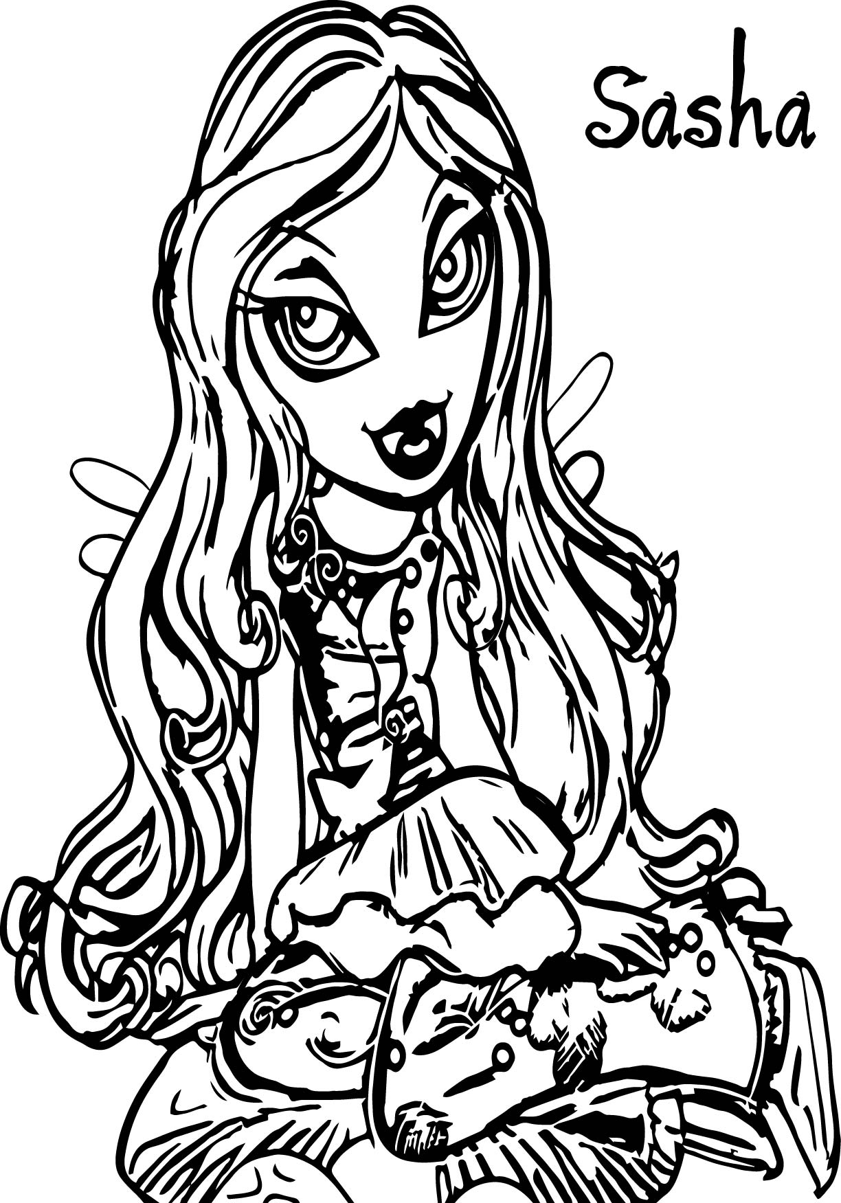 Sasha Bratz Coloring Page Wecoloringpage